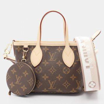 Pre Owned Louis Vuitton Neverfull BB Monogram Canvas Brown/Beige Shoulder Handbag