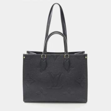 Pre Owned  Louis Vuitton OnTheGo MM Black Monogram Empreinte Leather Shoulder Bag