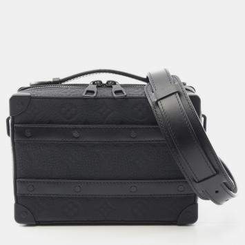 Pre Owned Louis Vuitton Steering Wheel Soft Trunk Black Monogram Taurillon Shoulder Bag