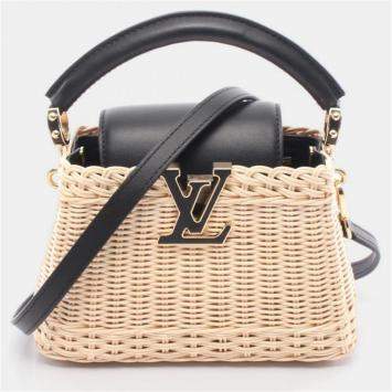 Pre Owned Louis Vuitton Capucine Mini Black