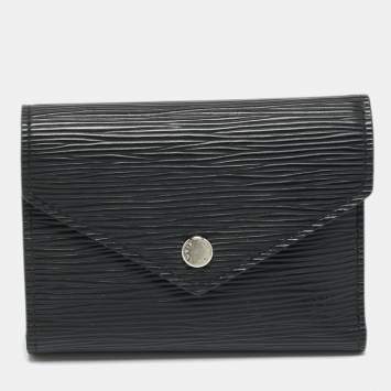 Pre Owned Louis Vuitton Black Epi Leather Victorine Wallet