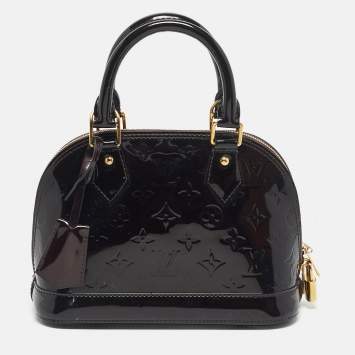 Pre Owned Louis Vuitton Amarante Monogram Vernis Alma BB Bag