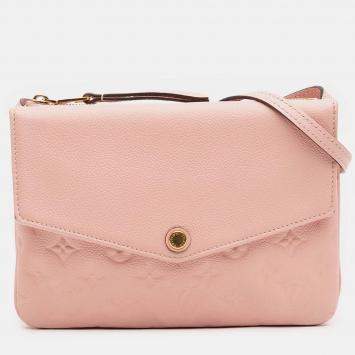 Pre Owned Louis Vuitton Pink Monogram Empreinte Twice