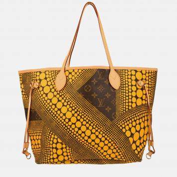 Pre Owned Louis Vuitton Neverfull MM Waves Jaune Monogram Canvas Tote Bag