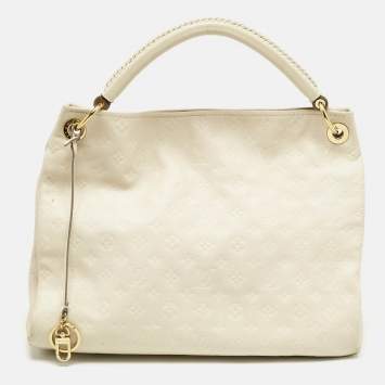Pre Owned Louis Vuitton Neige Monogram Empreinte Leather Artsy MM Bag