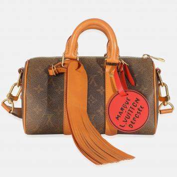 Pre Owned Louis Vuitton Monogram Dust Canvas Keepall Bandouliere 25