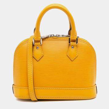 Pre Owned Louis Vuitton Yellow Epi Nano Alma