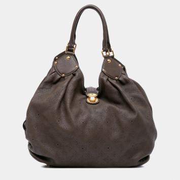 Pre Owned Louis Vuitton Brown Monogram Mahina XL Hobo