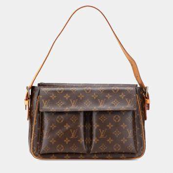 Pre Owned Louis Vuitton Brown Monogram Viva Cite GM