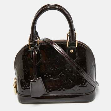 Pre Owned Louis Vuitton Amarante Monogram Vernis Alma BB Bag