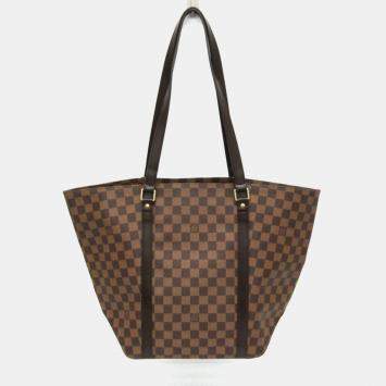 Pre Owned Louis Vuitton Sac Shopping Damier Brown Canvas Tote Bag