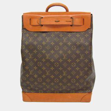 Pre Owned Louis Vuitton Monogram Steamer 35 Boston Bag Brown
