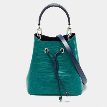 Pre Owned Louis Vuitton Emerald/Indigo Epi Leather NeoNoe BB Bag