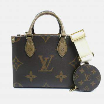 Pre Owned Louis Vuitton On The Go PM Monogram & Reverse Brown Shoulder Bag