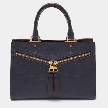 Pre Owned Louis Vuitton Marine Rouge Monogram Empreinte Leather Sully PM Bag