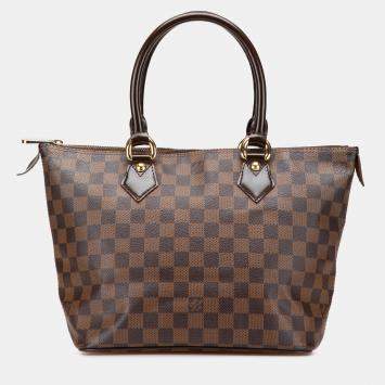 Pre Owned Louis Vuitton Brown Damier Ebene Saleya PM