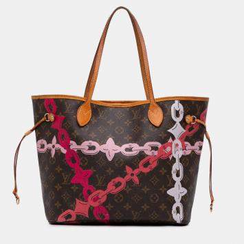 Pre Owned Louis Vuitton Brown Monogram Bay Neverfull MM Bag