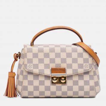 Pre Owned Louis Vuitton White Damier Azur Croisette