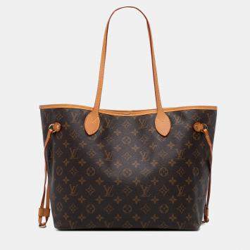 Pre Owned Louis Vuitton Brown Monogram Neverfull MM