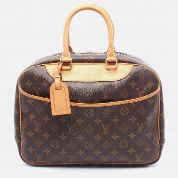 Pre Owned Louis Vuitton Deauville Bowling Vanity Handbag M47270 Monogram Canvas Used Women