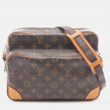 Pre Owned Louis Vuitton Nile Crossbody Shoulder Bag M45244 Monogram Canvas Brown Used Lv