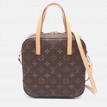 Pre Owned Louis Vuitton Spontini Shoulder Handbag M47500 Monogram Canvas Leather Used Lv