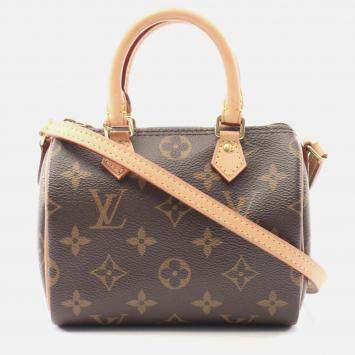 Pre Owned Louis Vuitton Nano Speedy Crossbody Shoulder Bag M61252 Monogram Canvas Used Lv
