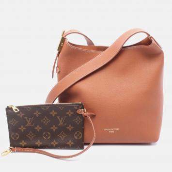 Pre Owned Louis Vuitton Low Key Hobo Pm Shoulder Bag M25354 Leather Brown Used Women Lv