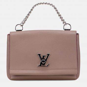 Pre Owned Louis Vuitton Brown Leather Lockme II BB
