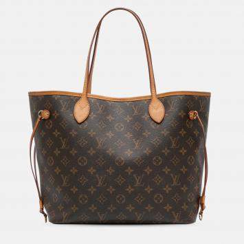 Pre Owned Louis Vuitton Brown Monogram Neverfull MM