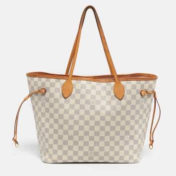 Pre Owned Louis Vuitton Damier Azur Canvas Neverfull MM Bag
