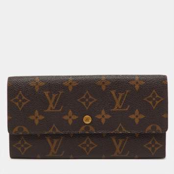 Pre Owned Louis Vuitton Monogram Canvas Sarah Long Wallet