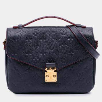 Pre Owned Louis Vuitton Navy Blue Monogram Empreinte Pochette Metis