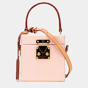 Pre Owned Louis Vuitton Pink Monogram Vernis Bleecker Box Vanity Bag