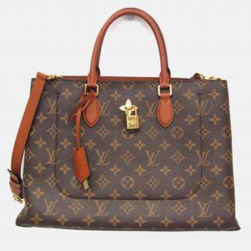 Pre Owned Louis Vuitton Brown Monogram Flower Handbag 