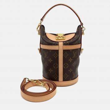 Pre Owned Louis Vuitton Brown Coated Canvas Monogram Duffel Bag