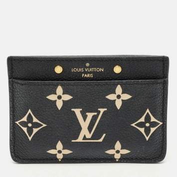 Pre Owned Louis Vuitton Bicolour Monogram Empreinte Leather Card Holder
