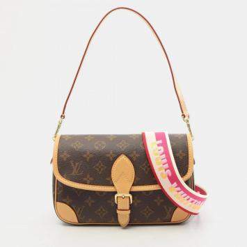 Pre Owned Louis Vuitton Diane PM Brown Monogram Coated Canvas Shoulder Bag