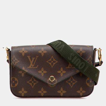 Pre Owned Louis Vuitton Brown Monogram Felicie Strap And Go