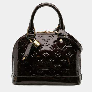 Pre Owned Louis Vuitton Purple Monogram Vernis Alma BB