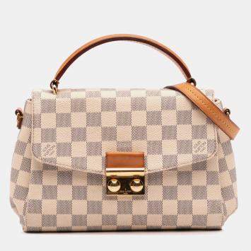 Pre Owned Louis Vuitton White Damier Azur Croisette