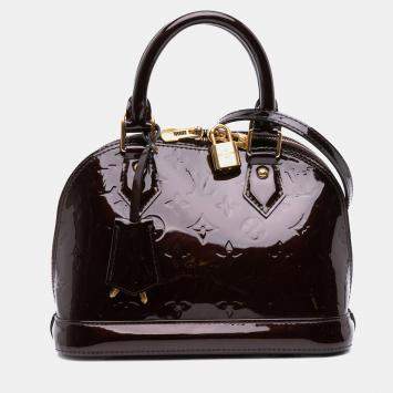 Pre Owned Louis Vuitton Purple Monogram Vernis Alma BB