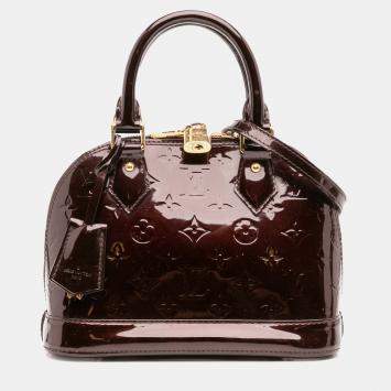 Pre Owned Louis Vuitton Purple Monogram Vernis Alma BB