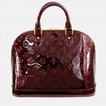 Pre Owned Louis Vuitton Purple Monogram Vernis Alma PM