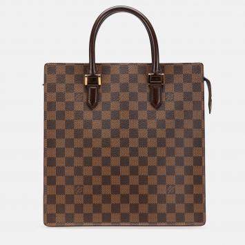 Pre Owned Louis Vuitton Brown Damier Ebene Venice Sac Plat