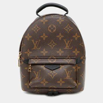Pre Owned Louis Vuitton Palm Springs Mini Noir Monogram Backpack