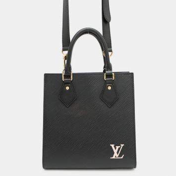 Pre Owned Louis Vuitton Sac Plat BB Noir Epi Leather Handbag