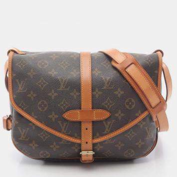 Pre Owned Louis Vuitton Saumur 30 Crossbody Shoulder Bag Monogram Canvas
