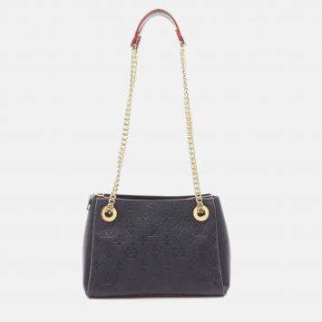 Pre Owned Louis Vuitton Surenne Bb Chain Shoulder Bag Monogram Empreinte Navy