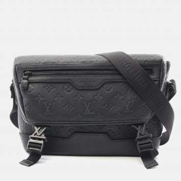 Pre Owned Louis Vuitton Messenger Voyage Pm Shoulder Bag Monogram Shadow Noir